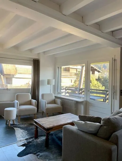 דירות Charming&Cosy Megeve Flat For 6